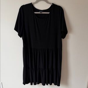 Casual Black Midi Dress